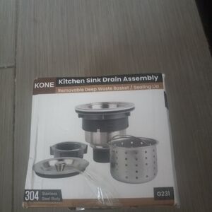 Kitchen Sink Drain 3-1/2 Inch Sink Drain Assembly Kit Stainless Steel